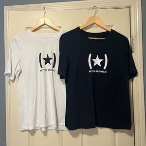 Banana republic two t-shirts blue white large with stars